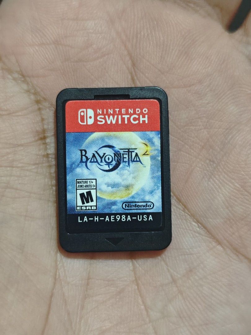 Bayonetta 2 Switch Game (Category: Nintendo) located in Quezon City. Submitted by shopme_gadget30 (Listing ID 1384194076, Image 1). Description: kindly read the details first for sale fixed price good Condition tested and working game card only compatible to Nintendo switch usa region Shoopppppeee —,✅ can check out pm for the linnnkkk (If shoopppee check out, price is higher because of shooppppeee deduction qc area meet up: sm north shipping fee 