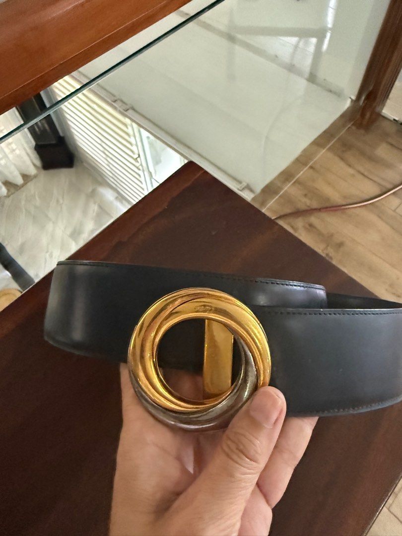 Cartier Belt (Category: Luxury Accessories) located in Tagaytay City. Submitted by prelovedbytmj (Listing ID 1384189883, Image 2). Description: Cartier Belt. Size 27- 29. Color Black. With gold and silver logo.