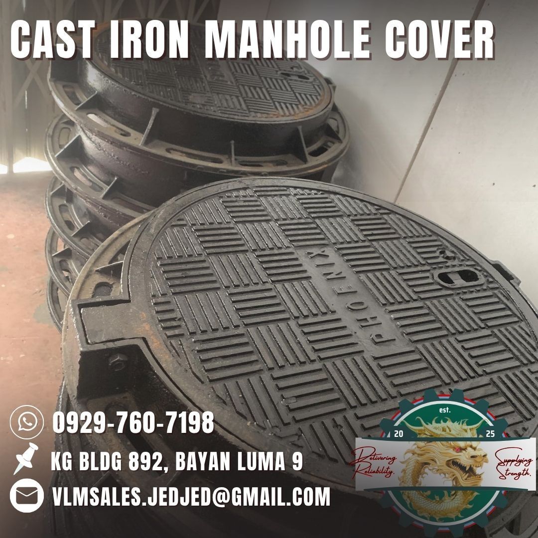 Cast Iron Manhole Cover (Category: Construction & Building Materials) located in Manila. Submitted by vlmhardwarevennice (Listing ID 1384138953, Image 2). Description: VLM Hardware and Construction Supplies Message and get a quote now! 📍 KGV Building, 892 Bayan Luma 9 City of Imus, Cavite Satellite office at manila.