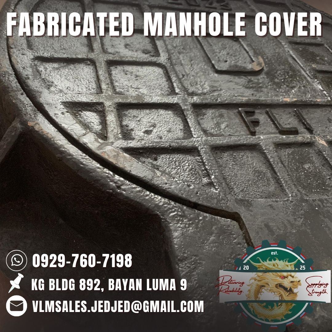 Cast Iron Manhole Cover (Category: Construction & Building Materials) located in Manila. Submitted by vlmhardwarevennice (Listing ID 1384138953, Image 3). Description: VLM Hardware and Construction Supplies Message and get a quote now! 📍 KGV Building, 892 Bayan Luma 9 City of Imus, Cavite Satellite office at manila.