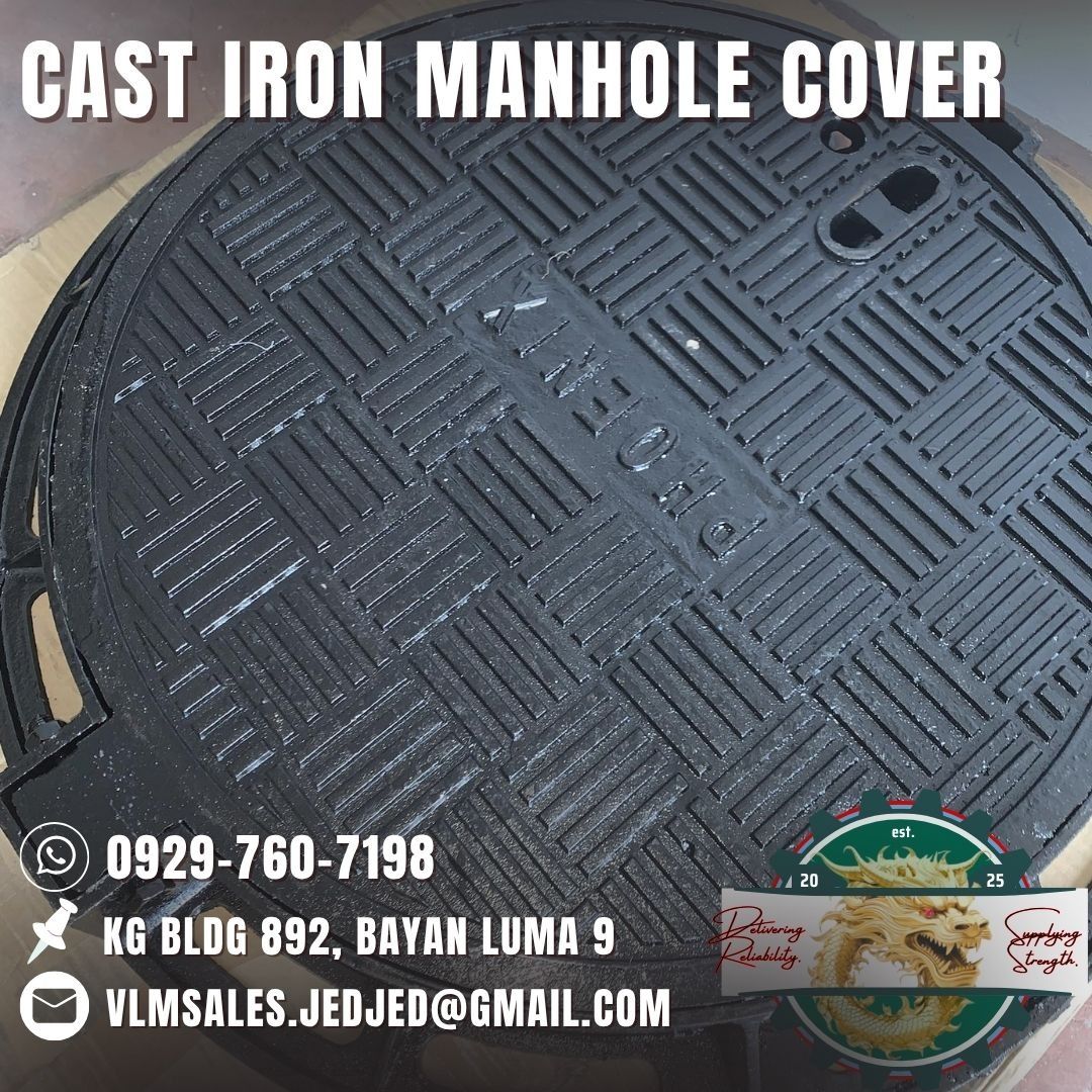 Cast Iron Manhole Cover (Category: Construction & Building Materials) located in Manila. Submitted by vlmhardwarevennice (Listing ID 1384138953, Image 1). Description: VLM Hardware and Construction Supplies Message and get a quote now! 📍 KGV Building, 892 Bayan Luma 9 City of Imus, Cavite Satellite office at manila.