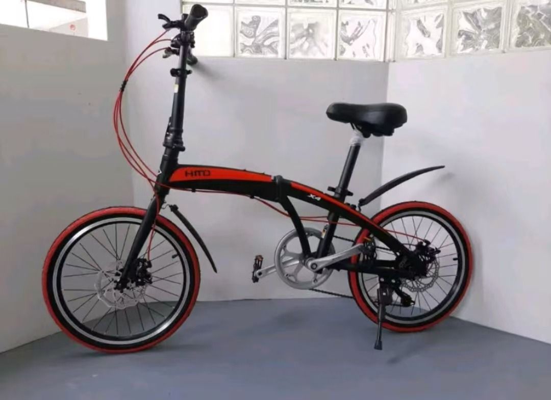 Foldable Adult Outdoor city road Aluminium folding bike-HITO Shimano gear bicycle -20 inch 7 speed (Category: Bicycles) located in Singapore. Submitted by birdandfish2020 (Listing ID 1384105701, Image 2). Description: 🎨 Colors: red ✅ Size: 20 inches ⚠️ Express delivery available ⚠️ Random shipment of model/color without remark ⚠️ Sh，opee/La，zada has a legitimate store: Discus Fish, There is a legitimate store: Discus Fish, with consistent and re