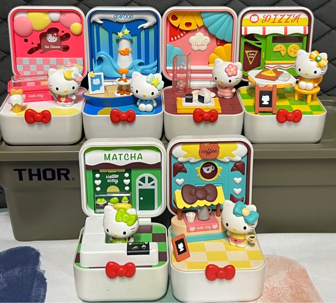 Hello kitty pop mart food town series set (Category: Designer & Blind Box Toys) located in Las Pinas. Submitted by marblestoys (Listing ID 1384154016, Image 1). Description: Matcha shop missing ice cream All others complete Payment via bpi / bdo / gcash / PayPal Pay as you order Shipping fee shouldered by buyer Via flash / j&t / LBC/ Grab / lalamove Meet up: BFRV Las Piñas Crossposted Please contact for item availability .