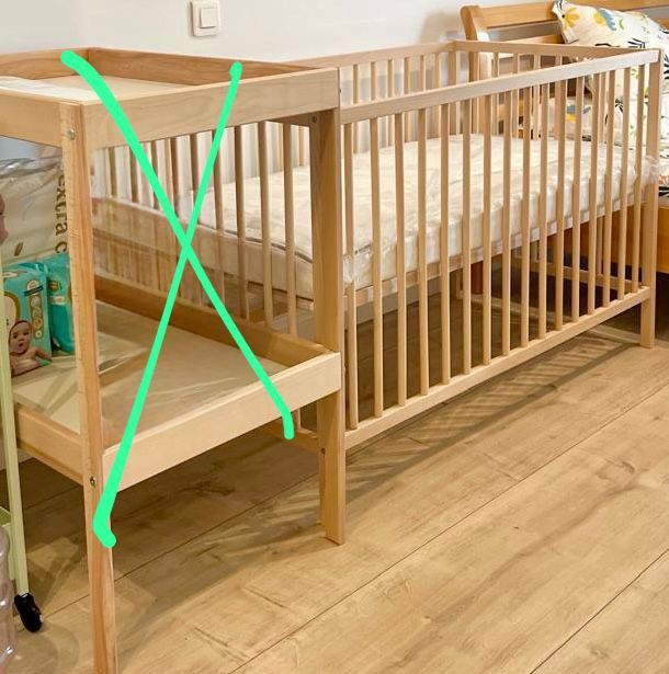 IKEA Cot and Mattress (Changing Table Sold), Bayi Anak, Ranjang