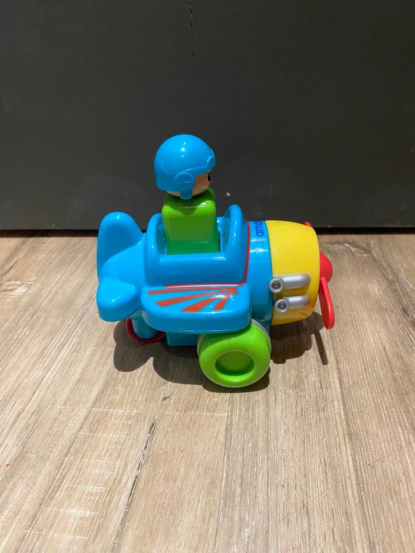 Lamaze/Tomy Airplane toy (Category: Infant Playtime) located in Manila. Submitted by artsygunda (Listing ID 1384142724, Image 2). Description: Original price 1K plus (if not mistaken) Push the pilot and it will move No flaws. Needs cleaning.