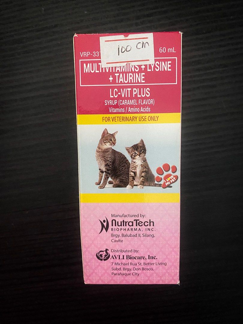 LC-VIT Plus Multivitamins+Lysine+Taurine 60mL (Category: Health & Grooming) located in Angono. Submitted by chyk.co (Listing ID 1384116235, Image 1). Description: Mode of Payment: Gcash/COD.