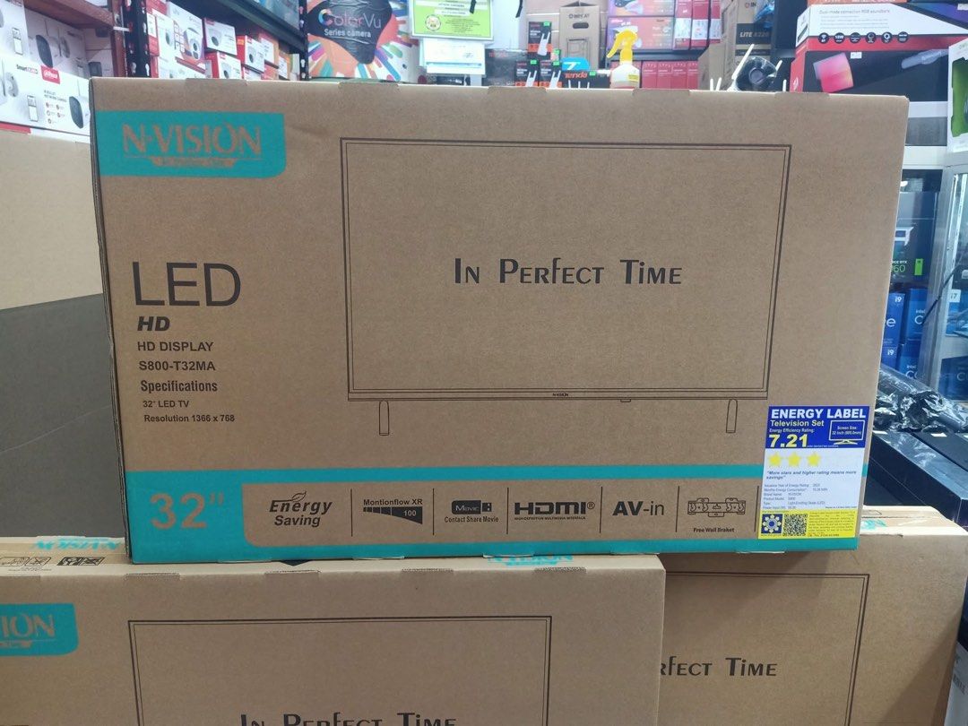 LED TV 32” (Category: TV) located in Muntinlupa City. Submitted by myles29 (Listing ID 1384126339, Image 1). Description: NVISION 32 LED TV Input source: HDMI *3,USB*2,CVBS IN*1. EARPHONE OUT,RF IN COAX*1. Free wall bracket We offer Installment‼️ H⭕MECREDIT SKYRO ALL MAJOR CREDIT/DEBIT CARD💳 .