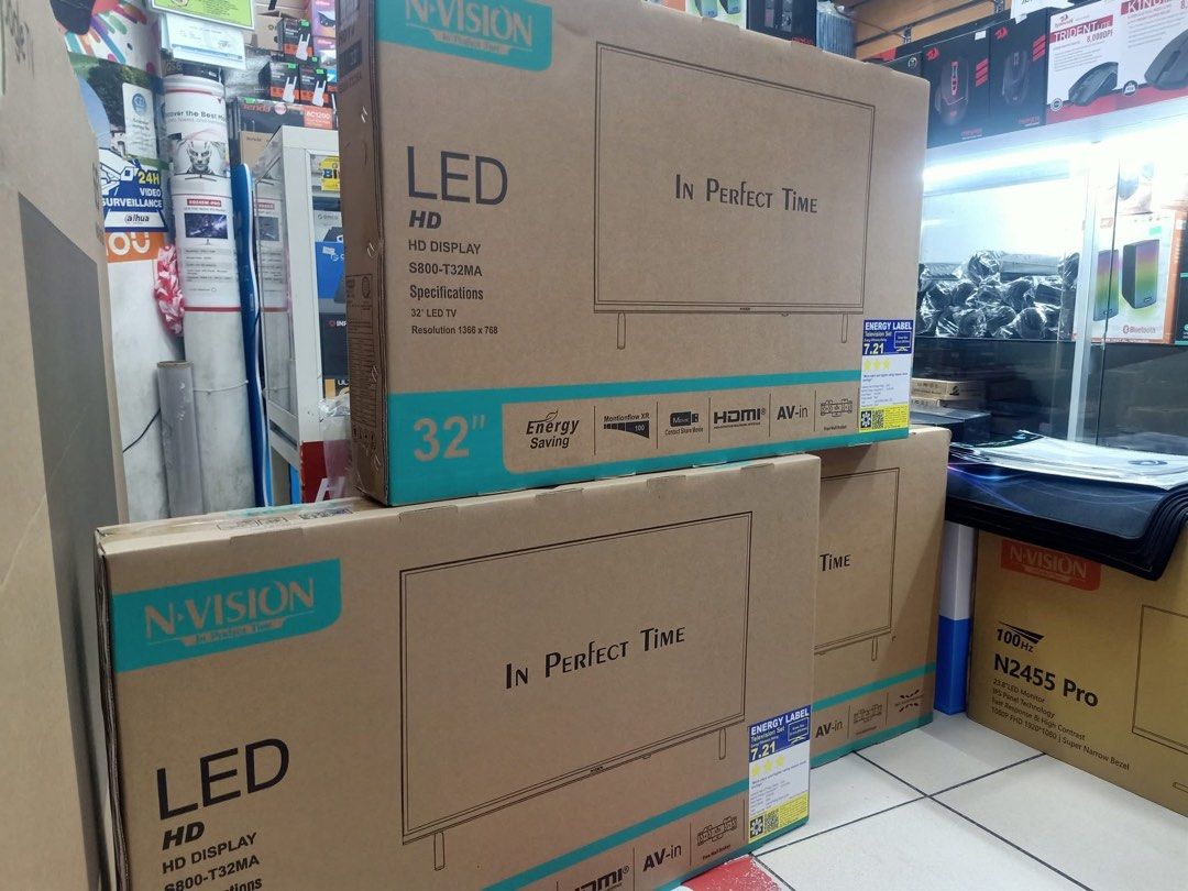 LED TV 32” (Category: TV) located in Muntinlupa City. Submitted by myles29 (Listing ID 1384126339, Image 2). Description: NVISION 32 LED TV Input source: HDMI *3,USB*2,CVBS IN*1. EARPHONE OUT,RF IN COAX*1. Free wall bracket We offer Installment‼️ H⭕MECREDIT SKYRO ALL MAJOR CREDIT/DEBIT CARD💳 .