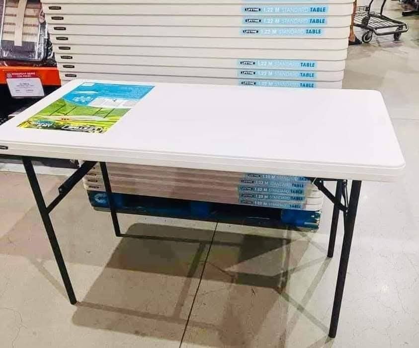 Lifetime 4ft Folding Table (Category: Tables & Sets) located in Manila. Submitted by onlineshoppersph (Listing ID 1384178273, Image 1). Description: Cash On Deliver - Metro Manila - Delivery Fee/Handling Fee shouldered by BUYERS - DF/HF depends on BUYERS Location LALAMOVE PICK UP - Cash on Deliver - Metro Manila & Nearby DELIVER THRU COURIER, CARGO & BUS - Provincial Buyers - Payment 1st Thank You.