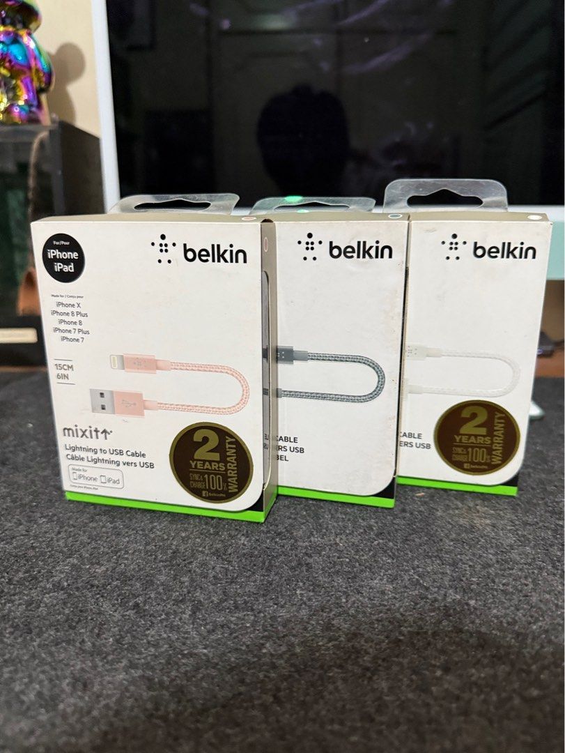 Original Belkin Short Cable Usb To Lightning Cable (Category: Chargers & Cables) located in Manila. Submitted by razelysonn (Listing ID 1384208481, Image 1). Description: Fixed Price, thanks!.
