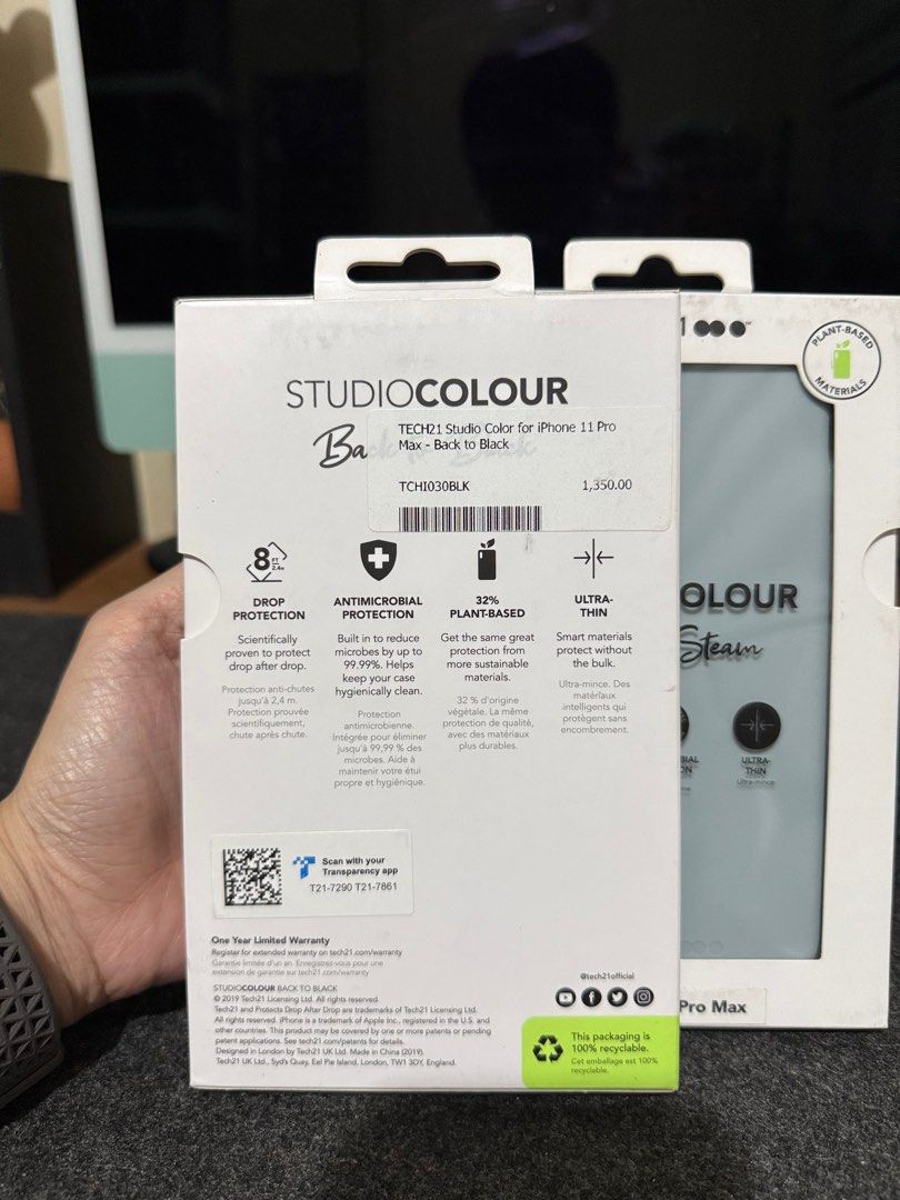 Original Tech21 StudioColour Case Cover for iPhone 11 Pro Max (Category: Cases & Sleeves) located in Manila. Submitted by razelysonn (Listing ID 1384206702, Image 2). Description: 650 each fixed price :).