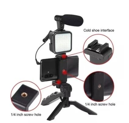 Video Making Tripod Fill Light Kit For Tiktok Live Broadcast (Category: Tripods & Monopods) located in Manila. Submitted by chinito191983 (Listing ID 1384204562, Image 1). Description: PRODUCT PARAMETERS: Monomer: electrostatic type Directivity of capacitive head: super cardioid directivity frequency response:50hz-16kHz Sensitivity enhancement + 20db2db Sensitivity:-45db3db(OBD=1V/PA at 1kHz)equivalent Noise level:24dba Maximum sound pressure lev