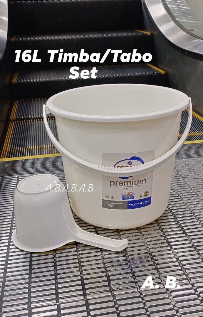 White Orocan Timba Tabo Set 16L (Category: Cleaning Tools & Supplies) located in Manila. Submitted by onlineshoppersph (Listing ID 1384204877, Image 2). Description: Cash On Deliver - Metro Manila - Delivery Fee/Handling Fee shouldered by BUYERS - DF/HF depends on BUYERS Location LALAMOVE PICK UP - Cash on Deliver - Metro Manila & Nearby DELIVER THRU COURIER, CARGO & BUS - Provincial Buyers - Payment 1st Thank You.