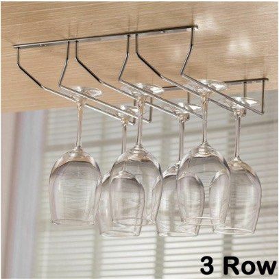 Wine glass holder (Category: Other Kitchenware & Tableware) located in Quezon City. Submitted by trixieprelovedshop (Listing ID 1384163114, Image 1). Description: 3rows wine glass holder Stainless steel.