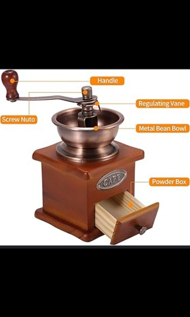 Wood Coffee grinder (Category: Coffee & Tea Tableware) located in Davao. Submitted by bravemoon_556cd5 (Listing ID 1384140898, Image 1). Description: price drop we ship nationwide gcash or bank account payment mode.