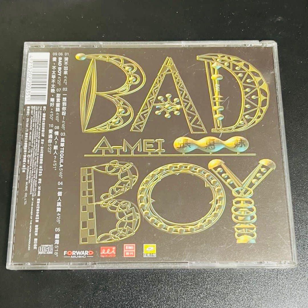 張惠妹Bad Boy A-MEI II 香港版CD 近全新, 書籍、休閒與玩具