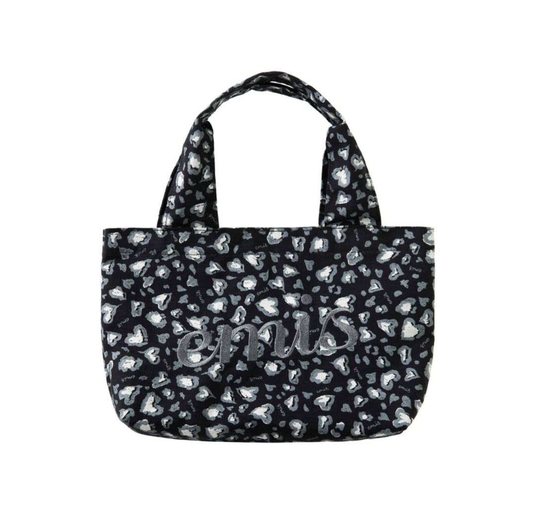 ●大人気【EMIS】LOGO LEOPARD TOTE BAG ★送料・関税込★ 🇰🇷 #Emis LOGO LEOPARD TOTE BAG 帆布袋#環保袋❤️#限時折扣