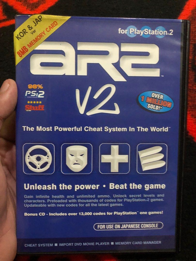 Action replay 2 version 2 for PS2 jpn and korea units (Category: In-Game Products) located in Quezon City. Submitted by markgolveo (Listing ID 1385906679, Image 2). Description: Action replay 2 version 2 for PS2 jpn and korea units Complete discs with manuals and sleeves Good clean disc Untested memory card.