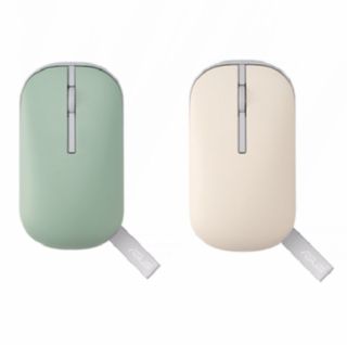 ASUS 華碩 Marshmallow MD100 無線滑鼠 (燕麥奶+抺茶綠)