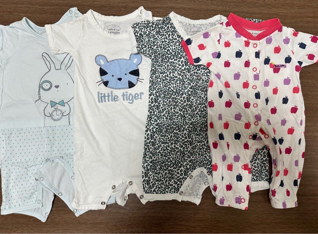 Baby Rompers Jumpsuits 0-6mos - TAKE ALL! (Category: Babies & Kids Fashion) located in Pasig City. Submitted by hello.spring (Listing ID 1385863728, Image 2). Description: TAKE ALL - Baby Rompers Jumpsuits 4pcs! 0-6mos Selling for only Php200 .