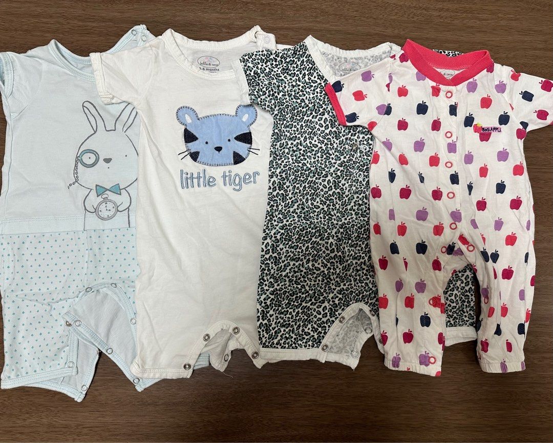 Baby Rompers Jumpsuits 0-6mos - TAKE ALL! (Category: Babies & Kids Fashion) located in Pasig City. Submitted by hello.spring (Listing ID 1385863728, Image 3). Description: TAKE ALL - Baby Rompers Jumpsuits 4pcs! 0-6mos Selling for only Php200 .