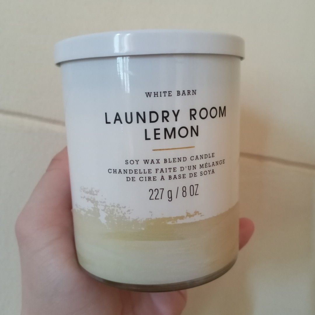[Bath & Body Works] Single Wick Candle - LAUNDRY ROOM LEMON | ⚠️ Read Description ⚠️ (Category: Home Fragrance) located in Quezon City. Submitted by lemon_jusu (Listing ID 1385931239, Image 1). Description: 🍋 Smells like dried laundry on the sunniest day ever 🍋 Fragrance notes: tart lemon, fresh air and lemongrass 🍋 Not used, but stored for a while. 🎁 Free for orders 5k and above. 🎁 Send a message when you have order/s amounting to 5k and ab