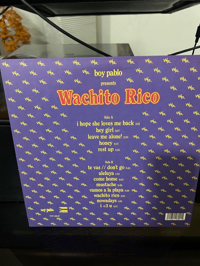 Boy Pablo Wachito Rico Vinyl (Category: Vinyls) located in Paranaque City. Submitted by ivanvntra (Listing ID 1385955501, Image 2). Description: - Lightly Used - Minimal to no scratches Meetups around Alabang Town Center or shipping via buyer’s expense.