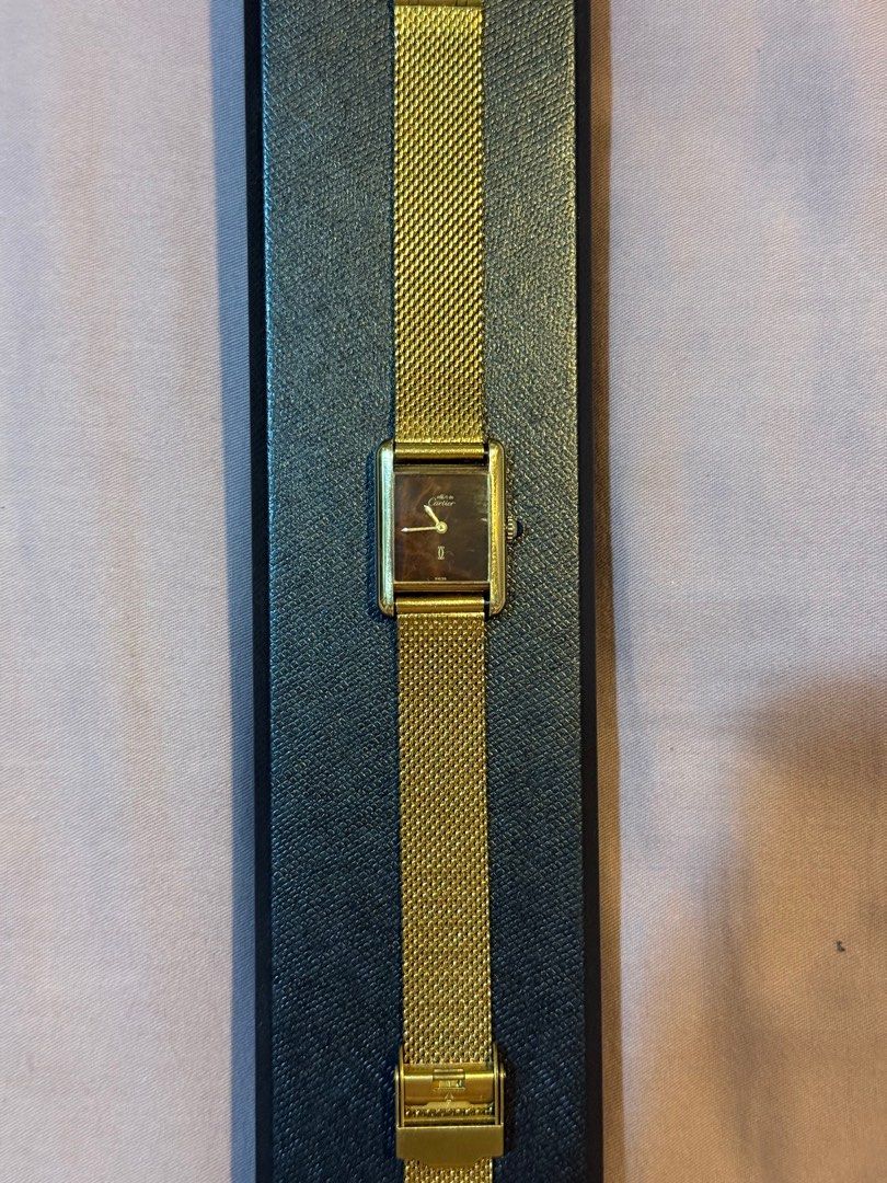 Cartier Must Tank SM GP Mechanical (Category: Luxury Watches) located in Taguig. Submitted by fairygothmurder (Listing ID 1385968675, Image 1). Description: Cartier de must tank Very rare, flawless tropical dial Mechanical movement .