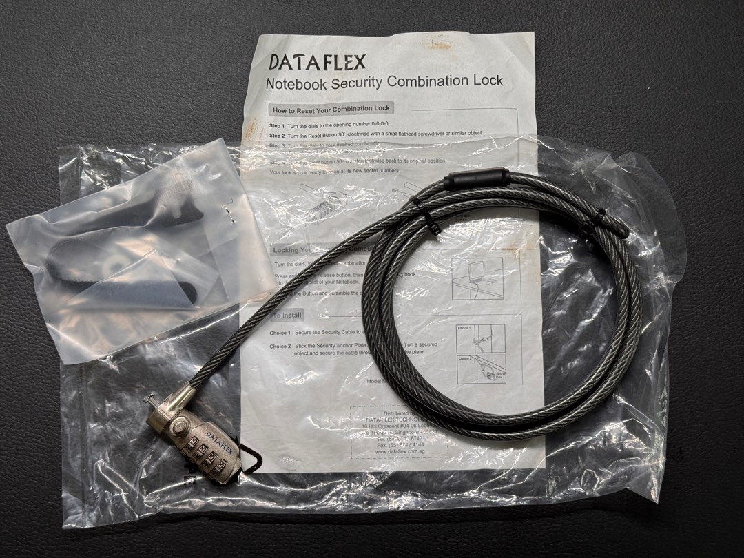 Dataflex Notebook Security Combination Lock DF 73139, Computers & Tech ...