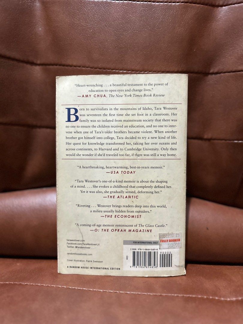 Educated by Tara Westover (Category: Storybooks) located in Quezon City. Submitted by loveduseditems (Listing ID 1385819455, Image 2). Description: ⭐️⭐️⭐️⭐️⭐️ 5 Stars!!! Insightful non fic book about Tara Westover’s complicated bringing and how she thrived despite it. Pretty famous book for a reason! Bought it from Fully Booked at ₱565.