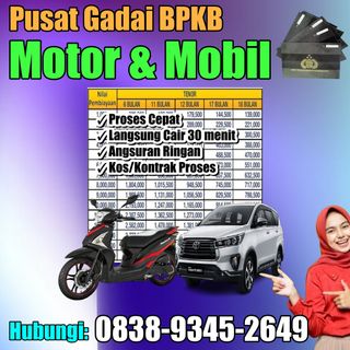 (Kategori: ) berada di . Dikirim oleh pusatgadaibpkbmotormobil (ID iklan 1385972232, Gambar 1). Deskripsi: .