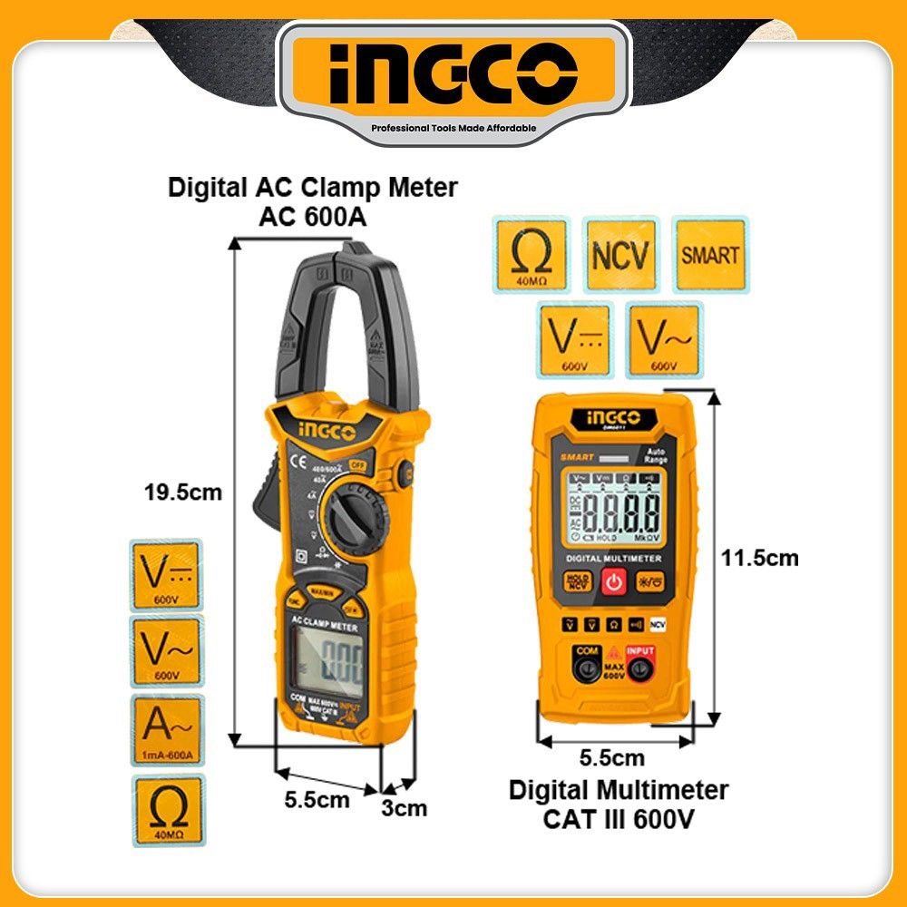Ingco Electrical Test Kit Digital Clamp Meter Multimeter Test Pencil Thermometer Combo Set (Category: Construction Tools & Equipment) located in San Pedro. Submitted by croissants.ph (Listing ID 1385925303, Image 3). Description: (helping a friend to sell) Ingco Electrical Test Kit Digital Clamp Meter Multimeter Test Pencil Thermometer Combo Set * Never been used * RFS: Akala magagamit — MOD: Lalamove only — MOP: Gcash — Loc: Angono, Rizal.