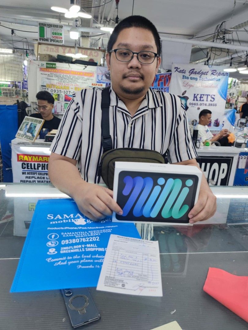 Ipad Mini 7 256gb Wifi and Cellular (Category: iPad) located in Manila. Submitted by lenweltong05295 (Listing ID 1385830589, Image 1). Description: Ipad Mini 7 256gb Wifi and Cellular Brandnew Sealed with Warranty Onhand Stock.