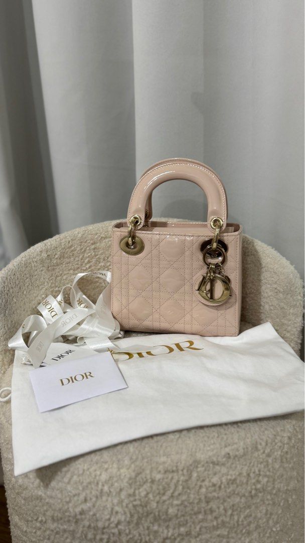 Lady dior Mini Patent blush pink (Category: Luxury Bags & Wallets) located in Pasig City. Submitted by katttts (Listing ID 1385967530, Image 1). Description: RUSH SALE.