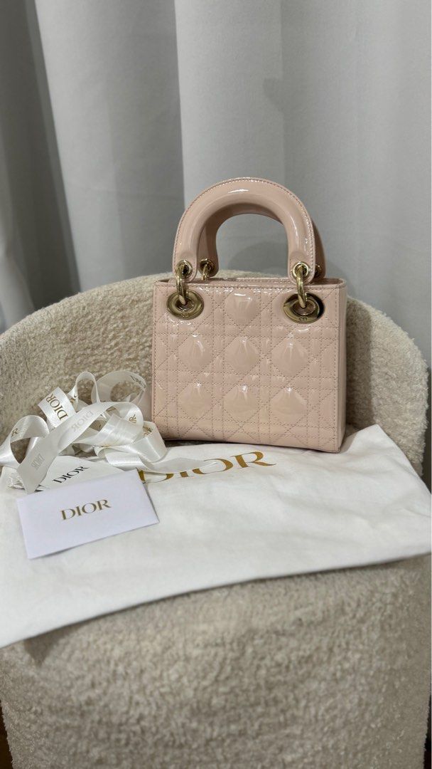 Lady dior Mini Patent blush pink (Category: Luxury Bags & Wallets) located in Pasig City. Submitted by katttts (Listing ID 1385967530, Image 3). Description: RUSH SALE.