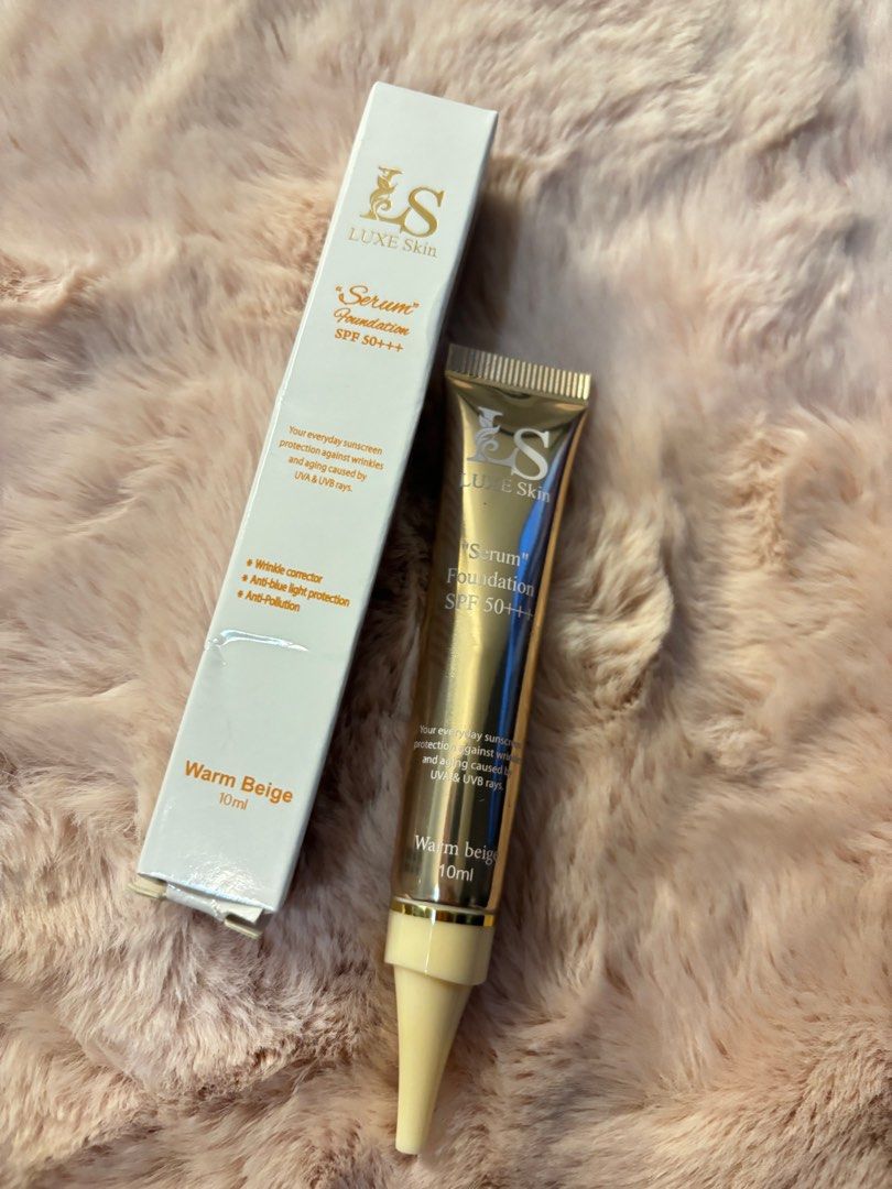 Luxe Skin Serum Foundation (Category: Makeup) located in Taguig. Submitted by hisandhers16 (Listing ID 1385993762, Image 2). Description: Used once. Travel size. Retails for around 250. In shade warm beige. Lightweight, not sticky and mouisturizing. Sellinv low - not my shade. Im back from a long hiatus. Selling again unused and authentic items. Had a lot of hauls from travel and impulse buy, help a girl declutter 🩷 Please read 🩷 - authentic on