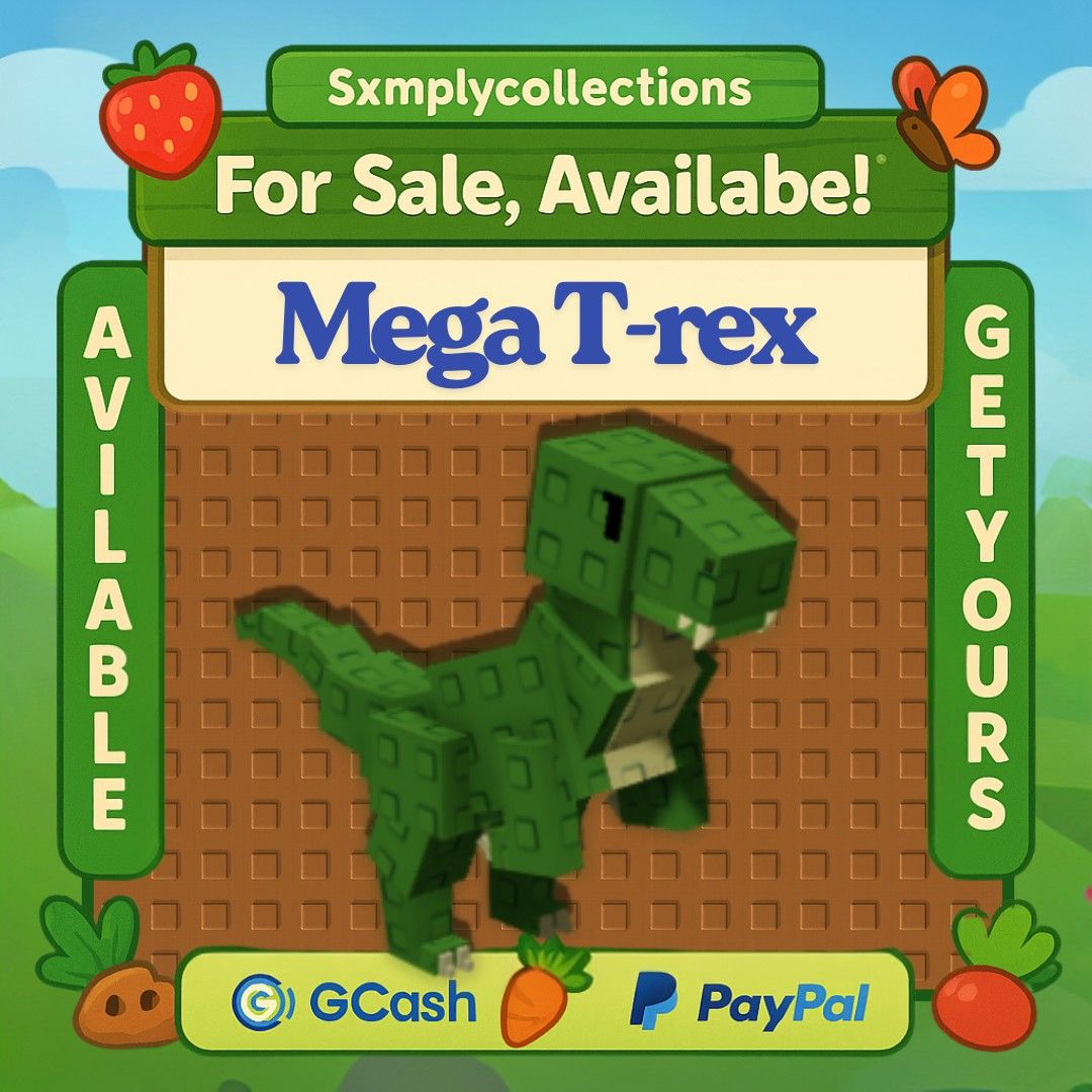 MEGA PETS | GROW A GARDEN | ROBLOX | SLIDE TO SEE MORE / READ DESCRIPTION (Category: In-Game Products) located in Baliuag. Submitted by sxmplycollections (Listing ID 1385910708, Image 3). Description: PRICES: MEGA DISCO BEE - 400 MEGA DRAGONFLY - 200 MEGA TREX - 150 MEGA BLOOD OWL - 80 MEGA COOKED OWL - 80 MEGA PACHYCEPHALOSAURUS - 100 🌷 Welcome to SxmplyCollections Shop! 🌷 Are you looking for a specific pet? Allow me to assist you in finding t
