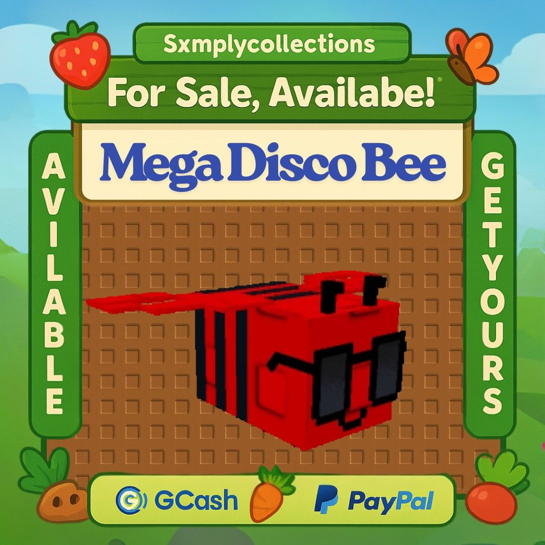 MEGA PETS | GROW A GARDEN | ROBLOX | SLIDE TO SEE MORE / READ DESCRIPTION (Category: In-Game Products) located in Baliuag. Submitted by sxmplycollections (Listing ID 1385910708, Image 1). Description: PRICES: MEGA DISCO BEE - 400 MEGA DRAGONFLY - 200 MEGA TREX - 150 MEGA BLOOD OWL - 80 MEGA COOKED OWL - 80 MEGA PACHYCEPHALOSAURUS - 100 🌷 Welcome to SxmplyCollections Shop! 🌷 Are you looking for a specific pet? Allow me to assist you in finding t