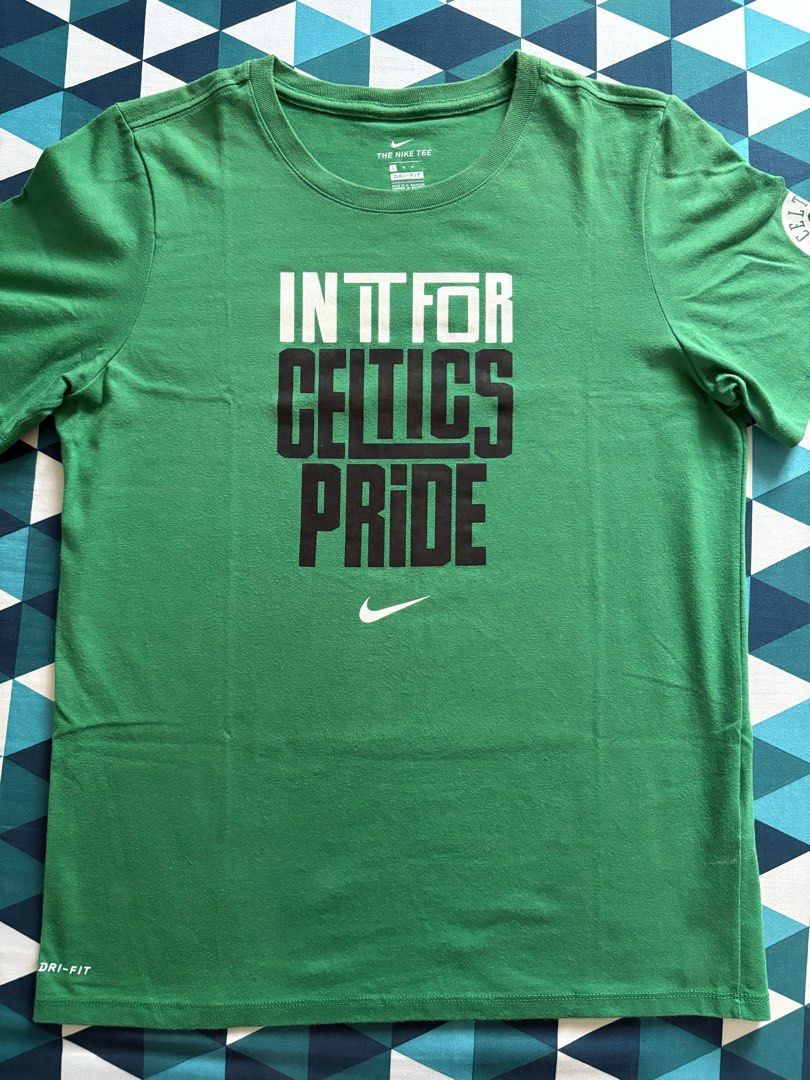 Nike NBA Celtics (Category: Activewear) located in Rizal. Submitted by raegeki (Listing ID 1385847679, Image 1). Description: Nike NBA Celtics Good Quality Original/Authentic Size: Large (Youth Size) Fit to Small Dimension: W 18.5in L 25in Mode of Payment: via GCash For Shipping Only.