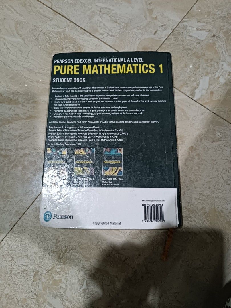 Pearson Edexcel International A Level Pure Mathematics 1 Student Book ...