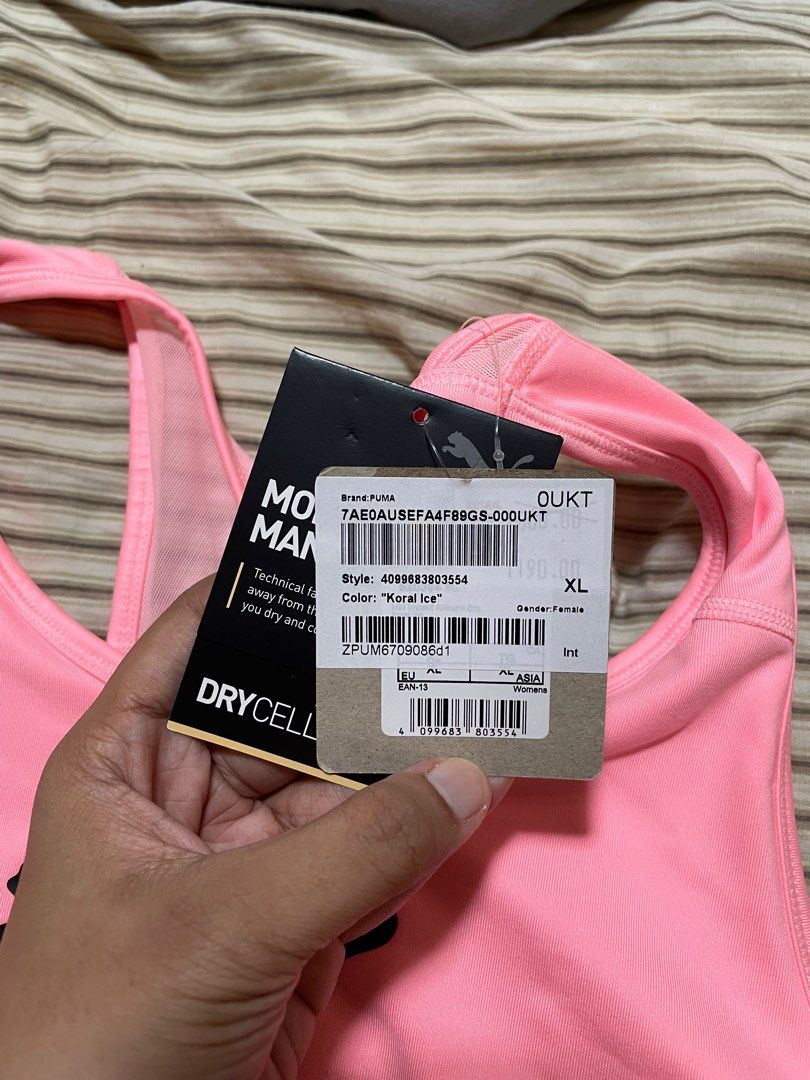 Puma Sports Bra (Category: Activewear) located in Pasig City. Submitted by karughstuff (Listing ID 1385968351, Image 2). Description: Bnew, comes with no pads talaga RFS: Wrong size ;( 🛍️🛍️ discount if you’re buying more than 1 item payment: gcash, bpi, bdo shipping: ggx, grab, lalamove meetup: bgc (fort strip/oneboni area).