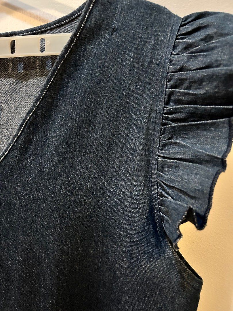 Soft Denim Dress (Category: Dresses) located in Quezon City. Submitted by katcris (Listing ID 1385960344, Image 3). Description: Soft Denim Dress with white thread piping.