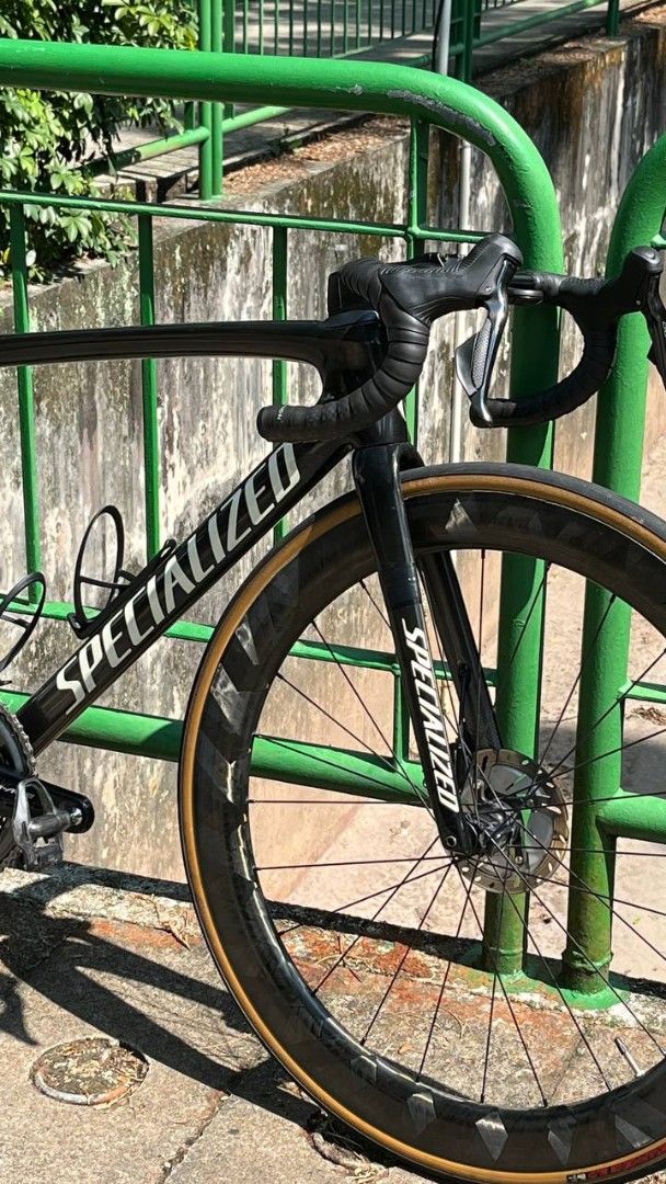 Specialized Tarmac SL7 size 52 (Category: Bicycles) located in Singapore. Submitted by greasyhole (Listing ID 1385896640, Image 2). Description: Specialized tarmac sl7 size 52 (carbon smoke colorway) Duraace r9170 groupset w powermeter crank lightbicycle falcon ar565 wheelset (dt350 54t) brand new ciclovation bartape ultegra pedals sworks seatpost fullbike weight with pedals and bottlecages 7.39kg (NEGOTIABLE) wtt: cannondale supersix evo (hi-mod