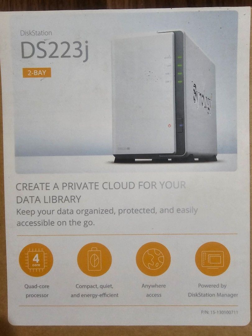 Synology Diskstation DS223J 2-Bay NAS Network Attached Storage (Category: Networking) located in Abulug. Submitted by surplus0830 (Listing ID 1385851485, Image 1). Description: .