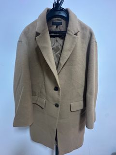 (Clear wardrobe) Uniqlo khaki (light brown) wool coat size S-M64242490868483110