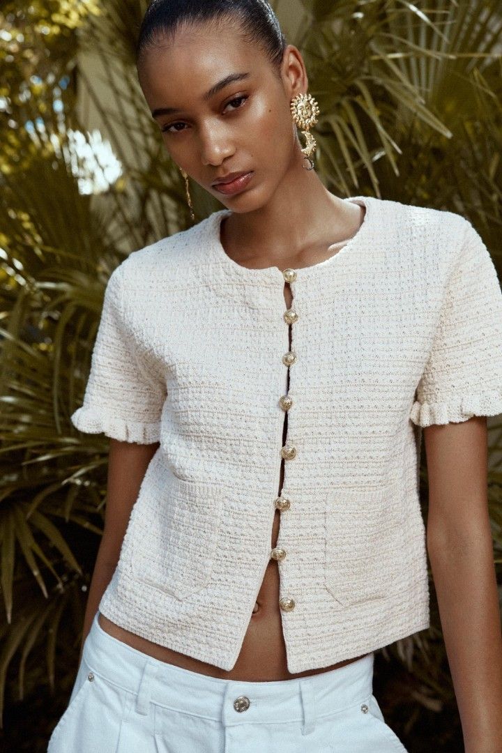 Carousell Zara Knit Cropped Cardigan LONG SLEEVED KNITTED CARDIGAN