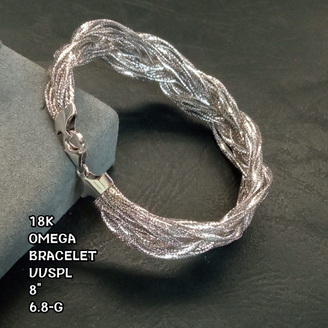 18k Saudi Gold WG Assorted Design Omega Bracelets (Category: Bracelets) located in Manila. Submitted by blggold (Listing ID 1386010479, Image 2). Description: Pls read this msg: Pls follow Me. No Physical Store Online Only. Click and send me the photo so I can give you the price. Pls take note prices per gram are different in each photo. No when worn you only can see in Weigh, Hand Palm, Finger or Coin. Gcash Or BDO Bank Transfer. No PayPal. No L