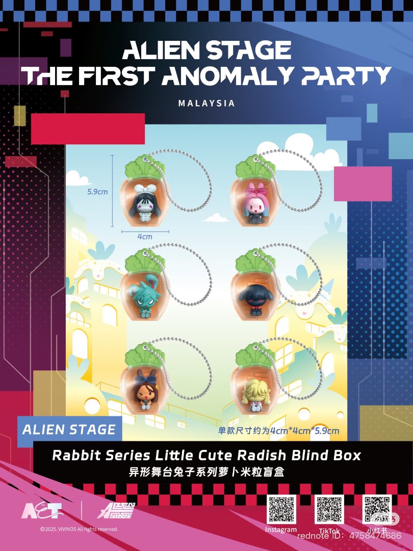 [SPLIT] ALIEN STAGE ANOMALY PARTY CUTE LITTLE RADISH BLINDBOX, Hobbies ...
