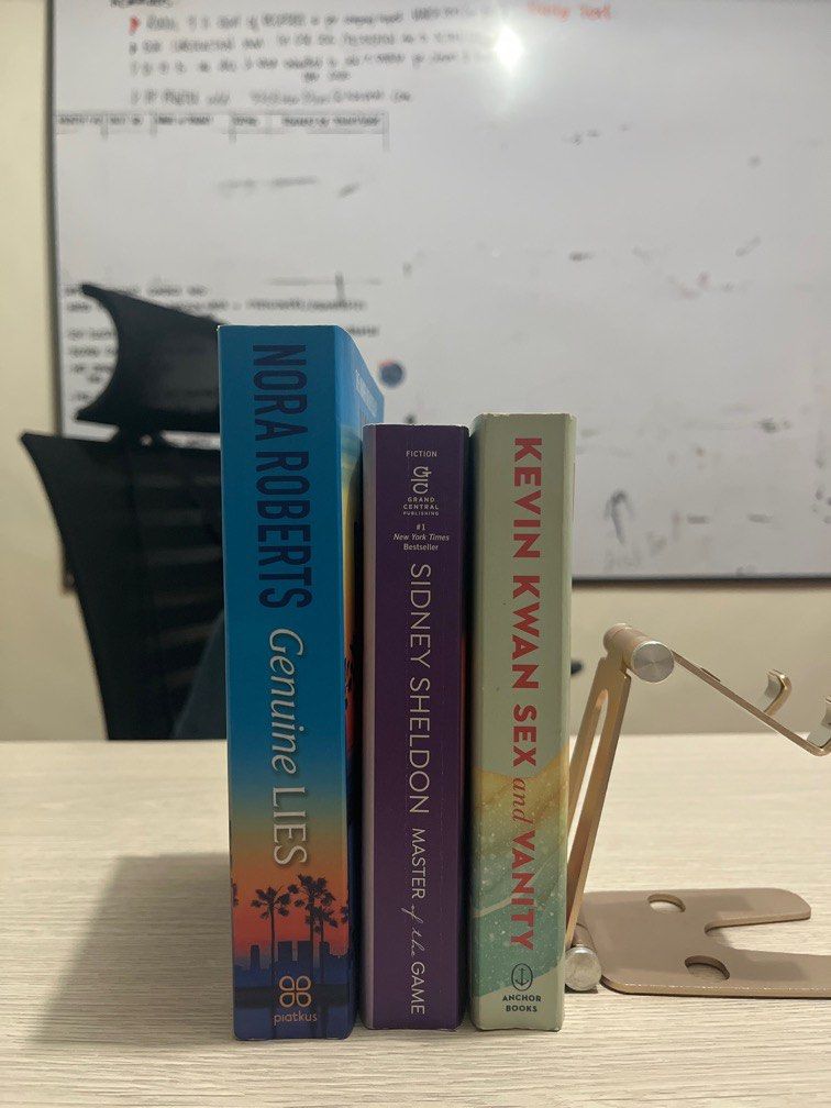 Book Bundle (Romance) Kevin Kwan, Sidney Sheldon, Nora Roberts (Category: Storybooks) located in Dasmarinas. Submitted by aicaldo (Listing ID 1386025151, Image 2). Description: Downsizing my book collection. 📚 🤎 As these books are preloved, please manage your expectation. 📲 GCASH/MAYA/BDOPAY payment only. Payment must be confirmed before shipping. 📦🚛 BUYER must book their own pickup service (Lalamove/LBC/MoveIt etc.) and must shoulder the ex