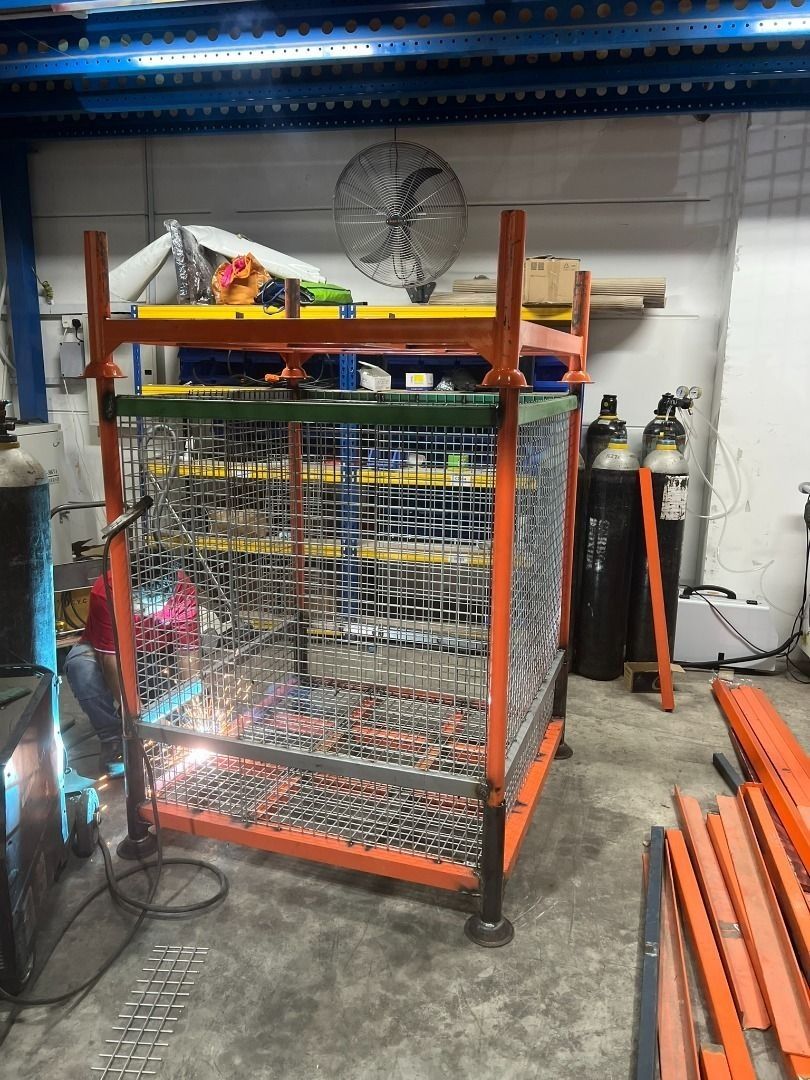 Customized Cage / Stack rack / Metal Trash Bin / Steel Cage / Wire mesh ...